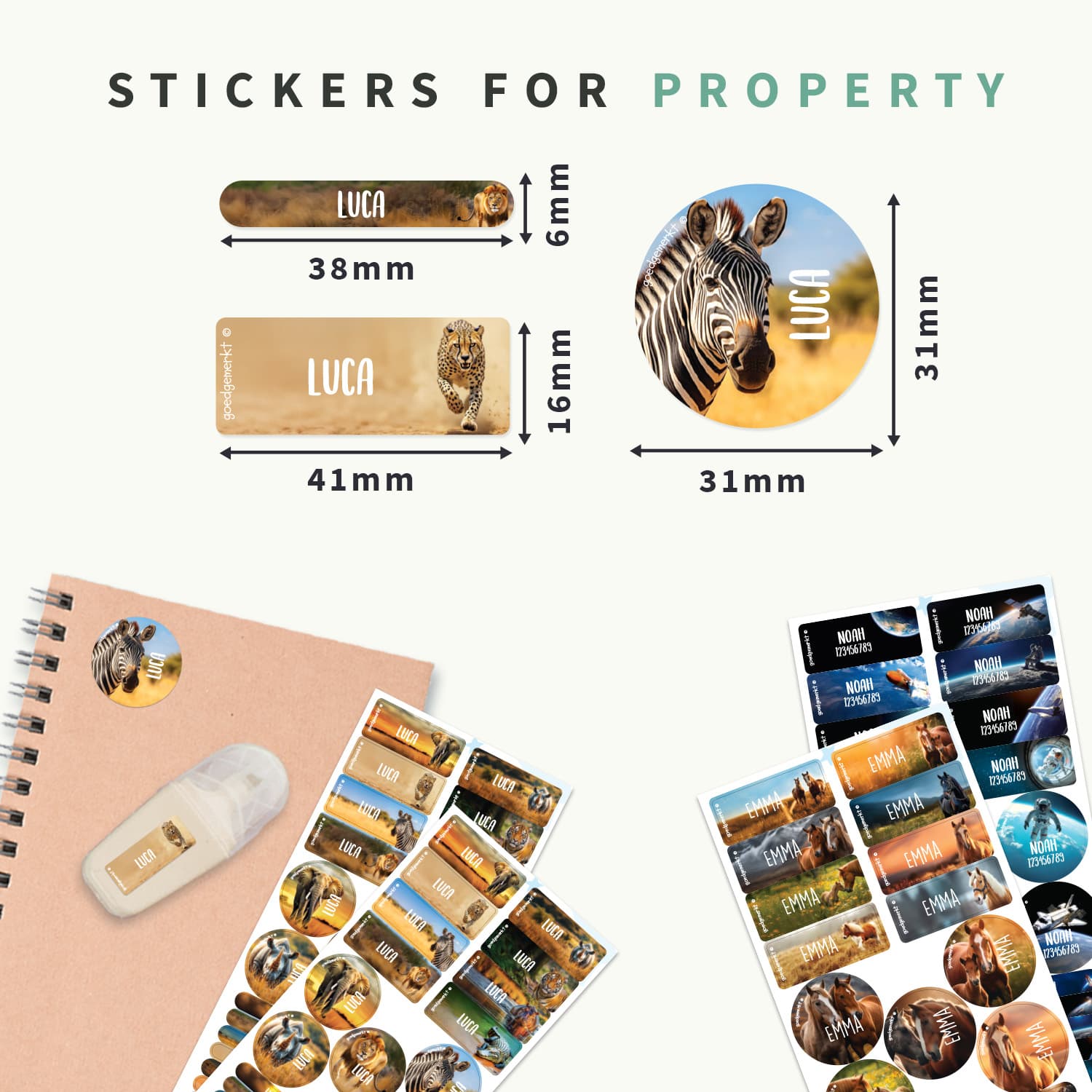 Name Sticker Value Set - Real World