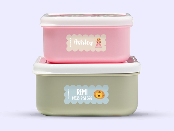 Wave Themed Name Stickers