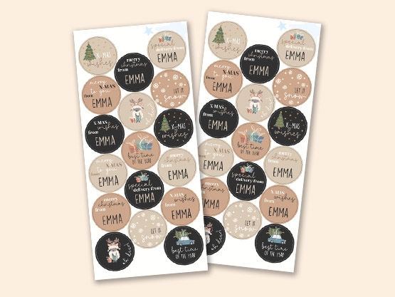 Christmas Stickers With Name