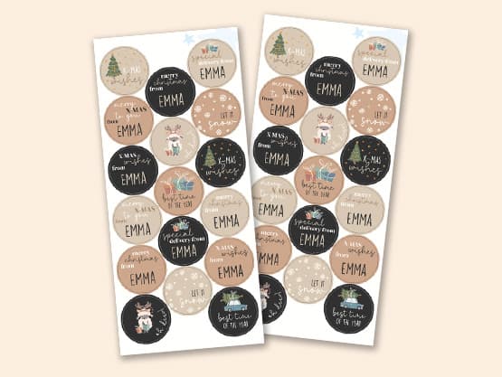 Christmas Stickers With Name