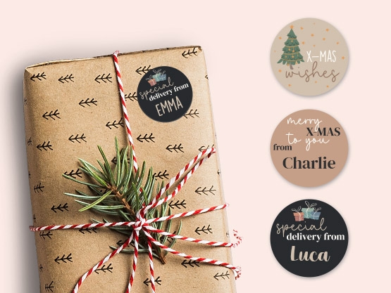 Christmas Stickers With Name