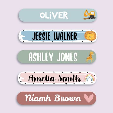 Themed Small Name Stickers (for Equipment)