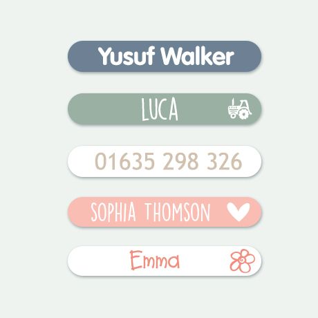 Small Stick On Name Labels from Easy2Name