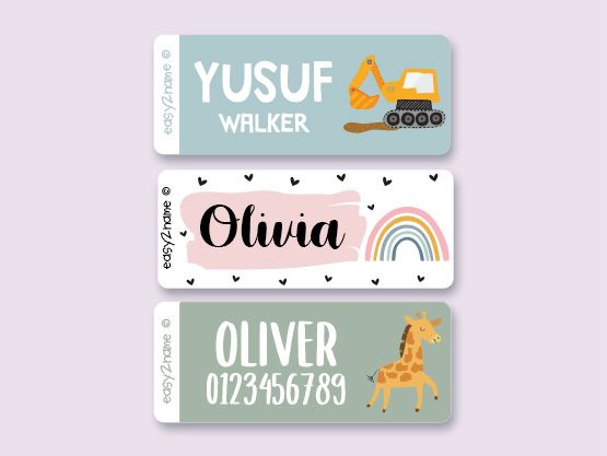 Custom Ironing Labels, School Labels, Personalized Names, Animal